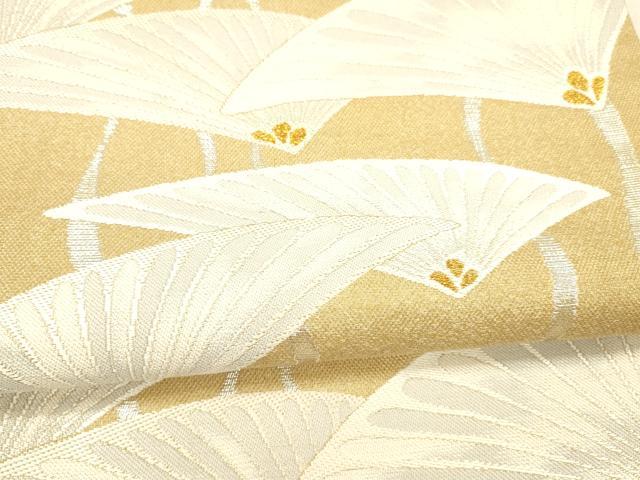 平和屋着物●六通柄袋帯 華飾 金銀糸 正絹 逸品 DAAX8715cm