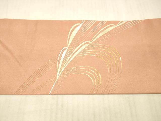 平和屋着物●金彩友禅作家 金彩の魔術師 堀省平 金煌織 九寸名古屋帯 抽象文様 金銀彩 正絹 逸品 DAAX8753cm