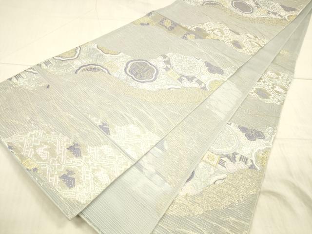平和屋着物*夏物 六通柄袋帯 唐織 花鳥文 金銀糸 正絹 逸品 DAAX8878cm