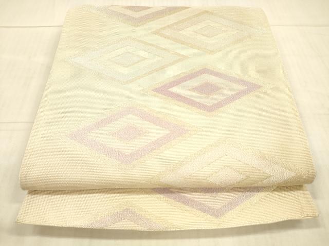 平和屋着物*夏物 太鼓柄袋帯 菱文 金銀糸 正絹 逸品 DAAX8922cm