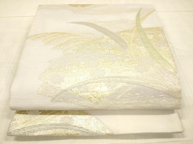 平和屋着物*夏物 六通柄袋帯 京ころも 地紙草花文 金糸 DAAX8926cm