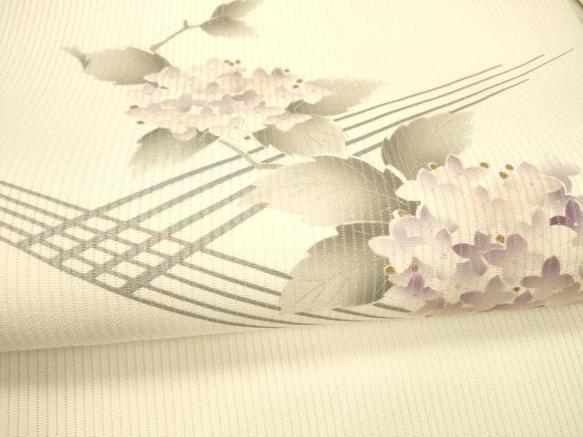 平和屋着物*夏物 九寸名古屋帯 紫陽花 金彩 正絹 逸品 DAAX8945cm