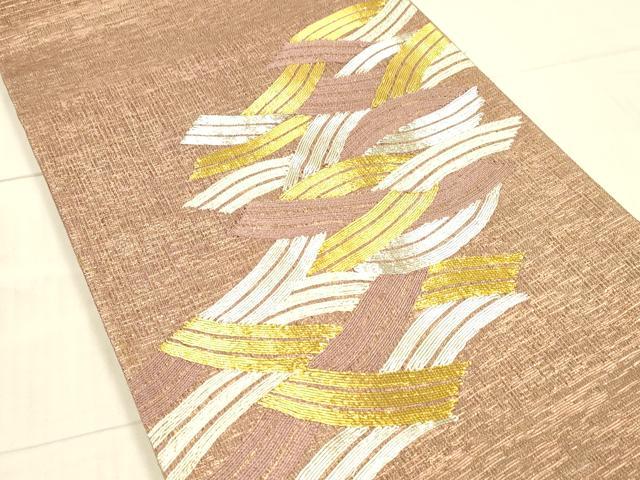 平和屋着物*夏物 太鼓柄袋帯 流水文 金銀糸 正絹 逸品 DAAX8960cm
