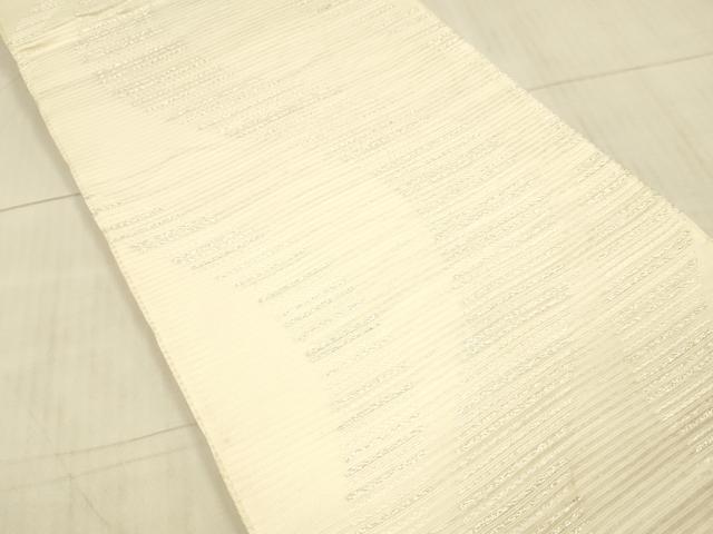 平和屋着物*夏物 六通柄袋帯 流水文 銀糸 正絹 逸品 DAAX8970cm