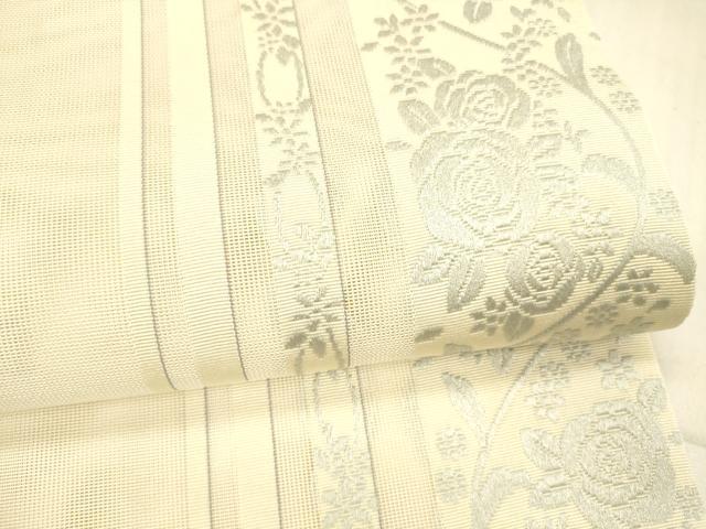 平和屋着物*夏物 全通柄 京袋帯 唐織 草花間道 DAAX8974cm
