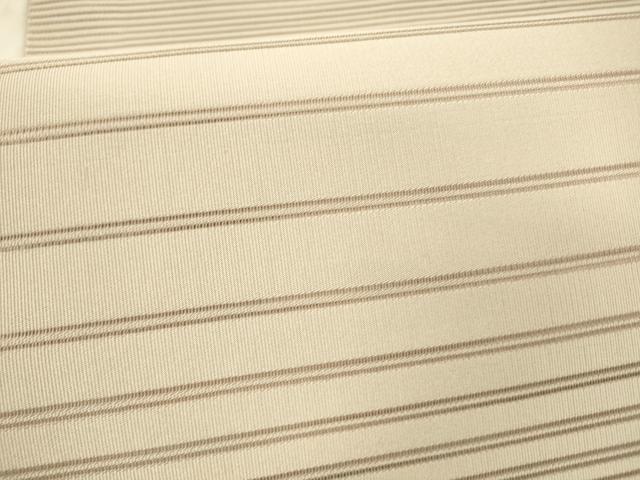 平和屋着物*夏物 絽綴れ 八寸名古屋帯 横段文 洗柿色 正絹 逸品 DAAX8994cm
