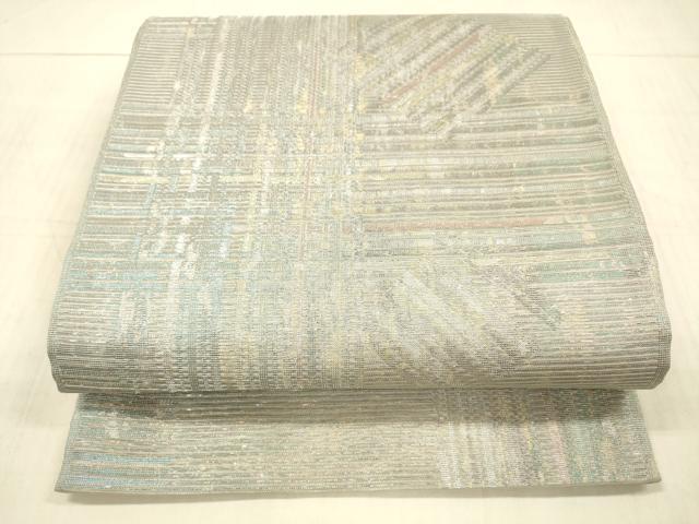 平和屋着物*夏物 六通柄袋帯 抽象文様 金銀糸 正絹 逸品 DAAX8997cm