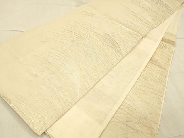 平和屋着物*夏物 六通柄袋帯 草葉文 金銀糸 正絹 逸品 DAAX8999cm