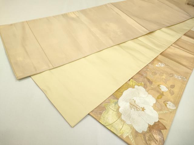 平和屋着物▼太鼓柄袋帯 刺繍 枝花 金銀彩 正絹 逸品 DAAX9861fe