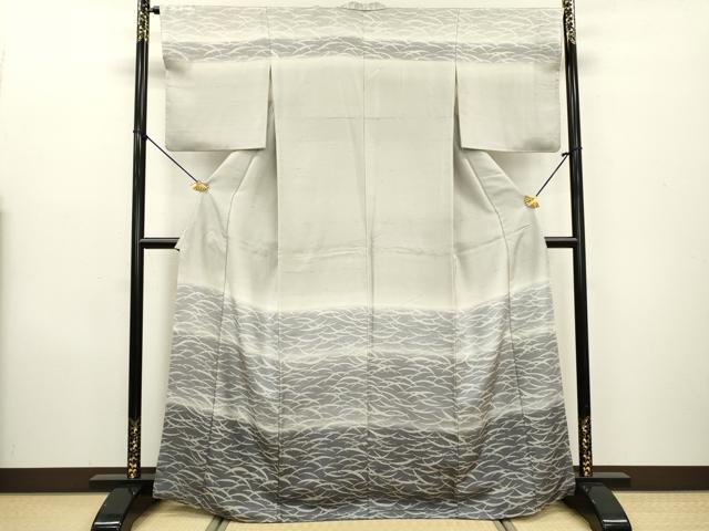 平和屋着物●訪問着 紬地 芝文 正絹 逸品 DAAX9877fe