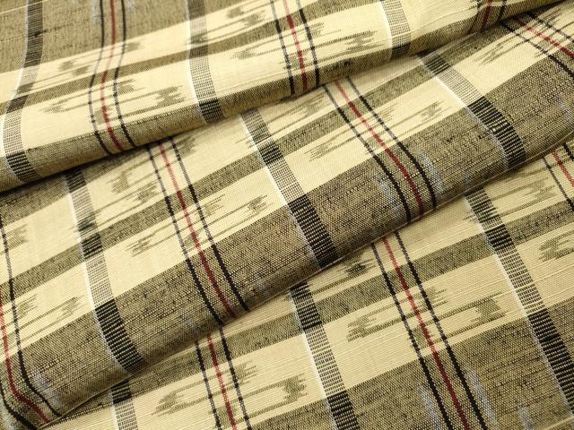 平和屋着物●上質な紬 横段文 正絹 逸品 DAAX9885fe