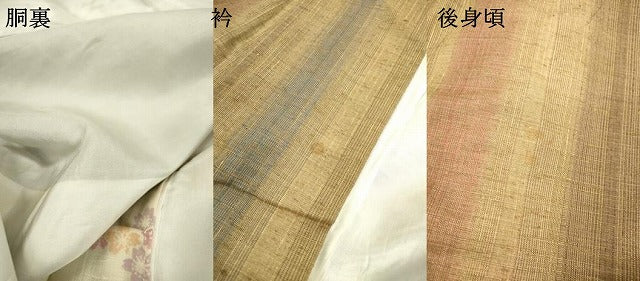 平和屋着物●上質な紬 間道 正絹 逸品 DAAX9951fe
