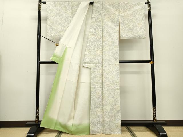 平和屋着物●上質な紬 草花 正絹 逸品 DAAX9952fe