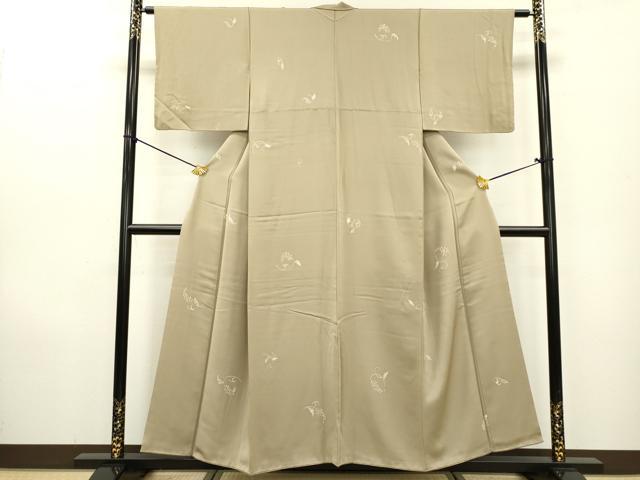 平和屋着物●上質な小紋 葡萄蔦の葉文 正絹 逸品 DAAX9959fe
