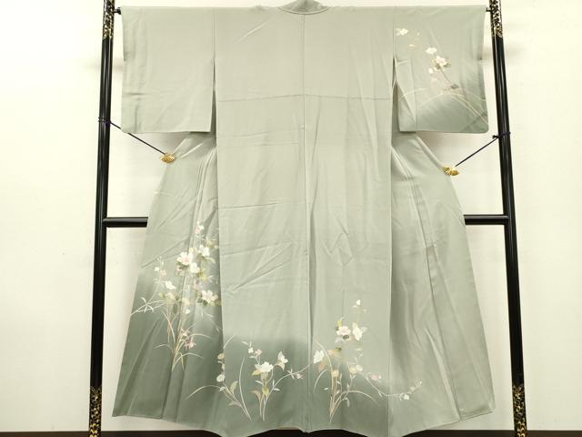 平和屋着物○訪問着 友禅 草花 暈し染 正絹 逸品 DAAX9963fe