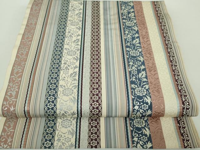 平和屋着物●本場筑前博多織 八寸名古屋帯 花間道 正絹 逸品 DAAY1207ps