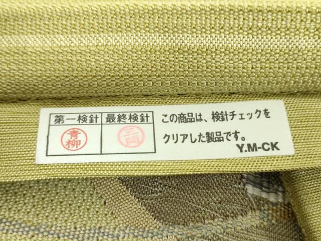 平和屋着物●綴れ 太鼓柄袋帯 花唐草文 正絹 逸品 DAAY1273ps