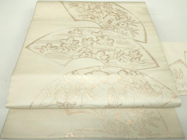 平和屋着物●織物一筋名門 織悦 九寸名古屋帯 辻が花 金糸 正絹 逸品 DAAY1388ps