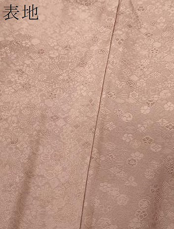 平和屋着物●上質な色無地 吉祥花地紋 梅鼠色 正絹 逸品 DAAY1467ps