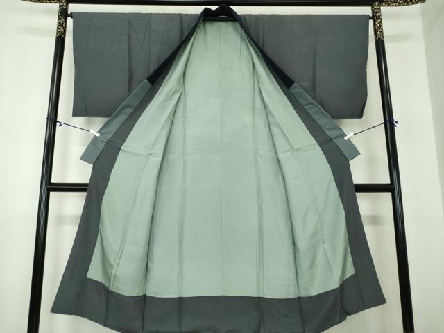 平和屋着物●男性 長襦袢 袷 絞り 舞扇花文 金彩 正絹 逸品 DAAY1471ps