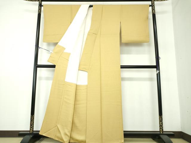 平和屋着物●上質な色無地 霞地紋 木蘭色 正絹 逸品 DAAY1493ps