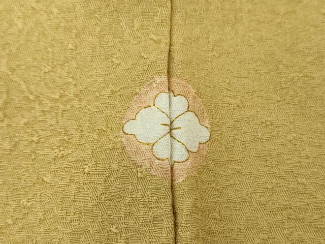 平和屋着物●上質な色無地 霞地紋 木蘭色 正絹 逸品 DAAY1493ps