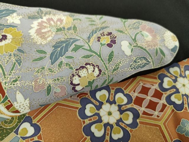 平和屋着物●豪華黒留袖 駒刺繍 正倉院鳳凰更紗花文 金彩 正絹 逸品 DAAY1513ps