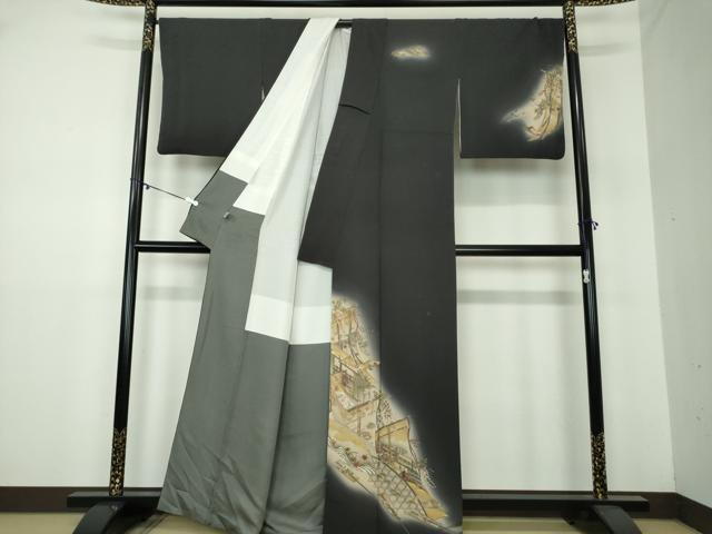 平和屋着物●訪問着 作家物 源氏物語 千年紀 暈し染め 金彩 反端付き 正絹 逸品 DAAY1522ps