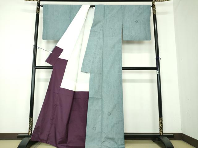 平和屋着物●訪問着 紬地 木目文 菊文 正絹 逸品 DAAY1762ps