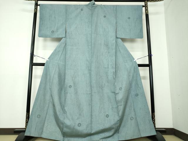 平和屋着物●訪問着 紬地 木目文 菊文 正絹 逸品 DAAY1762ps
