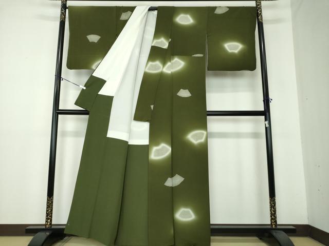 平和屋着物●上質な小紋 鹿の子地紙文 蛍暈し 正絹 逸品 DAAY1802ps