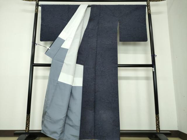 平和屋着物●結城紬 草花文 正絹 逸品 DAAY1823ps