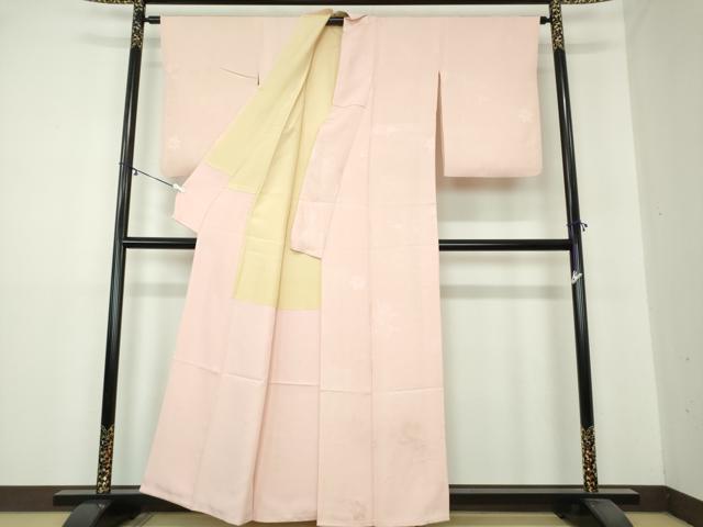 平和屋着物●上質な色無地 竜田川地紋 虹色 正絹 逸品 DAAY1829ps