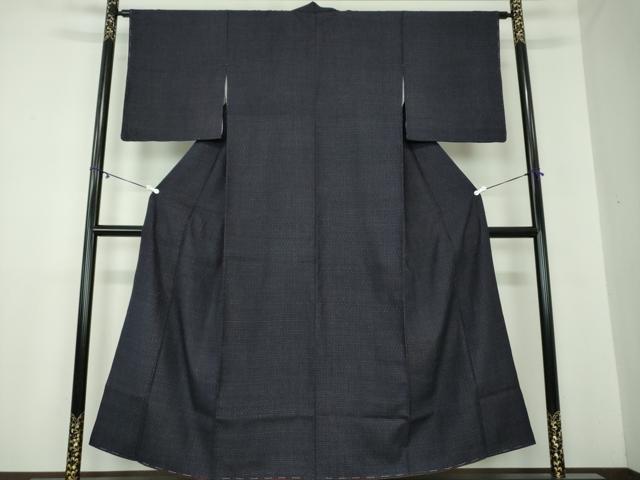 平和屋着物●結城紬 亀甲柄 正絹 逸品 未使用 DAAY1831ps