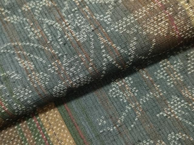 平和屋着物●上質な紬 風景花文 正絹 逸品 DAAY2035op
