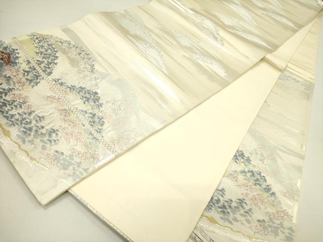平和屋着物◎六通柄袋帯 唐織 嵐山 金銀糸 正絹 逸品 DAAY2410op