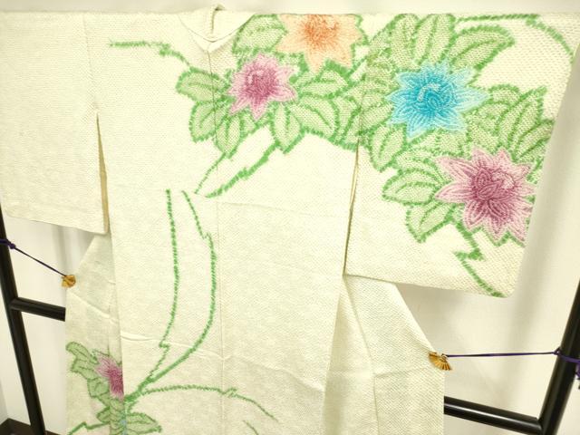 平和屋着物●訪問着 総絞り 草花 正絹 逸品 DAAY2450op