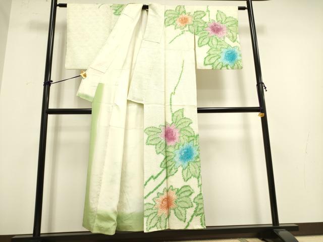 平和屋着物●訪問着 総絞り 草花 正絹 逸品 DAAY2450op