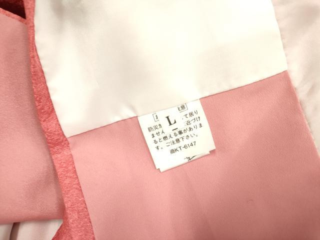 平和屋着物●小振袖 二尺袖 甚三紅色 洗える着物 DAAY2462op