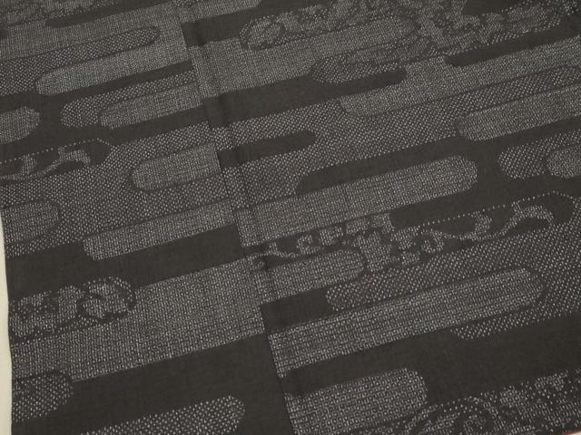 平和屋着物●結城紬 80亀甲 霞花文 正絹 逸品 DAAY2482op