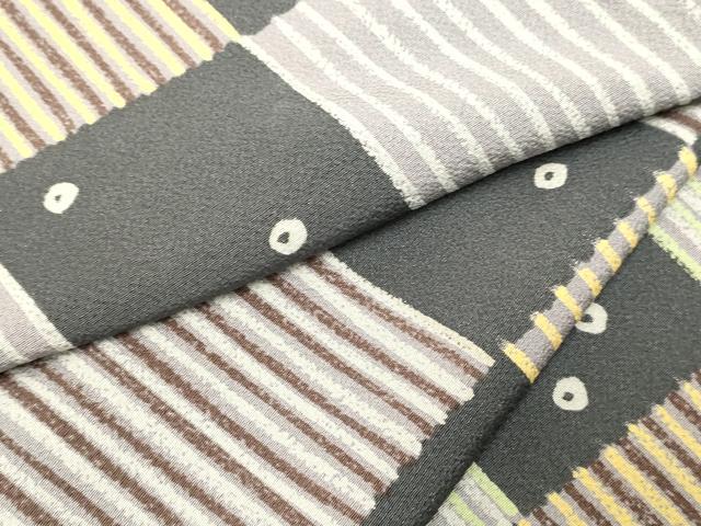 平和屋着物●上質な小紋 幾何学文様 正絹 逸品 DAAY2494op