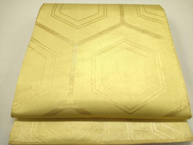 平和屋着物●西陣 川島織物 六通柄 本袋帯 亀甲文 金糸 引箔 正絹 逸品 DAAY2648op