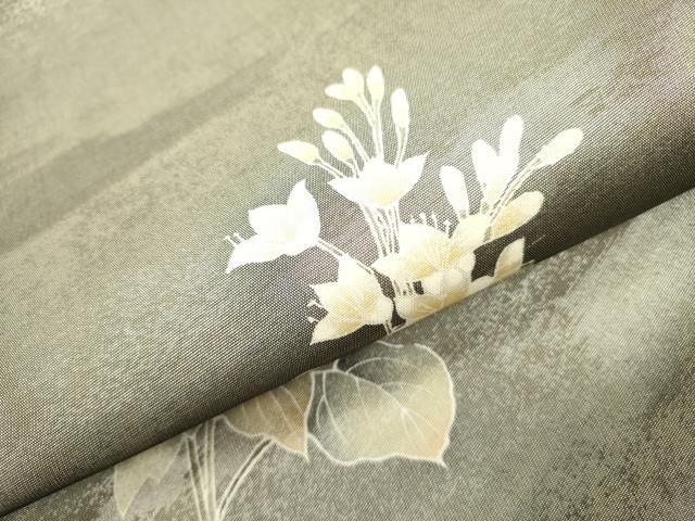平和屋着物●太鼓柄袋帯 草花 引箔 正絹 逸品 未使用 DAAY2717op