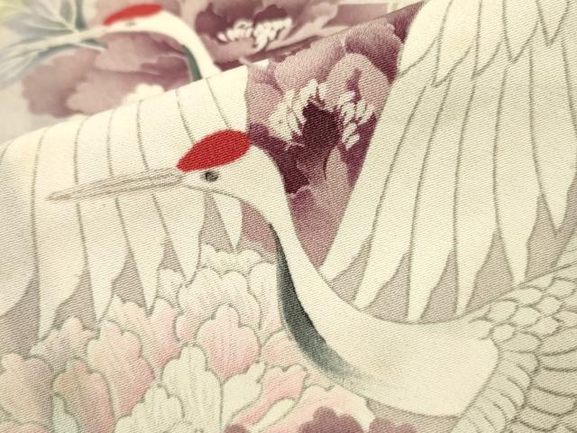 平和屋着物■豪華黒留袖 飛鶴花文 正絹 逸品 DAAY2788op
