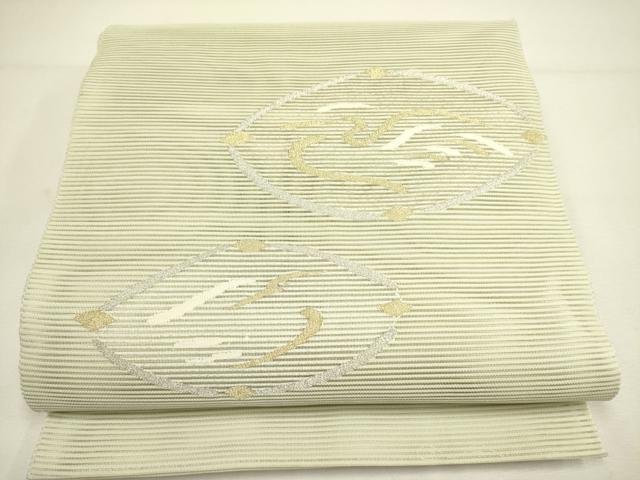 平和屋着物*夏物 絽綴れ 太鼓柄袋帯 抽象文様 金銀糸 正絹 逸品 DAAY2905op