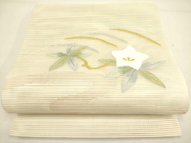 平和屋着物*夏物 絽綴れ 八寸名古屋帯 桔梗 金銀糸 正絹 逸品 DAAY2910op