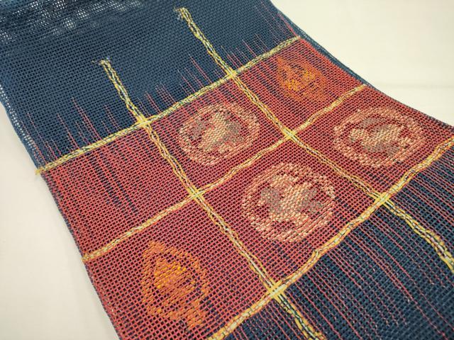 平和屋着物*夏物 八寸名古屋帯 抽象文様 正絹 逸品 DAAY2922op