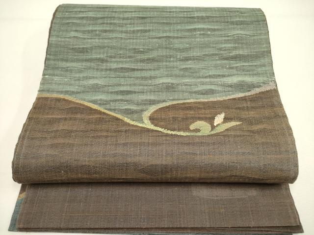 平和屋着物*夏物 太鼓柄袋帯 涼風微香文 正絹 逸品 未使用 DAAY2939op