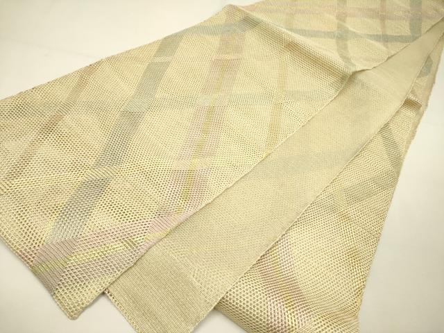 平和屋着物*夏物 全通柄袋帯 菱 金糸 正絹 逸品 DAAY2991op
