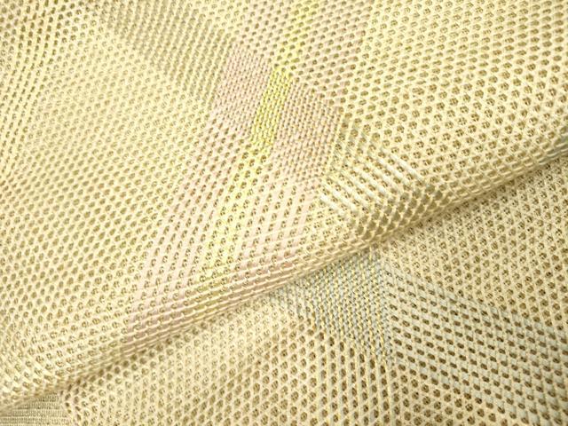 平和屋着物*夏物 全通柄袋帯 菱 金糸 正絹 逸品 DAAY2991op